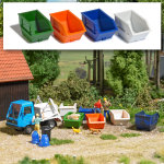 Busch 7753 - H0 - Mini-Set: 4 Absetzcontainer 2,5 m³